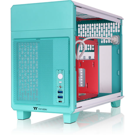 Carcasa mini torre Thermaltake tr100 menta fresa (menta baya | 2x USB-A | 1x USB-C)