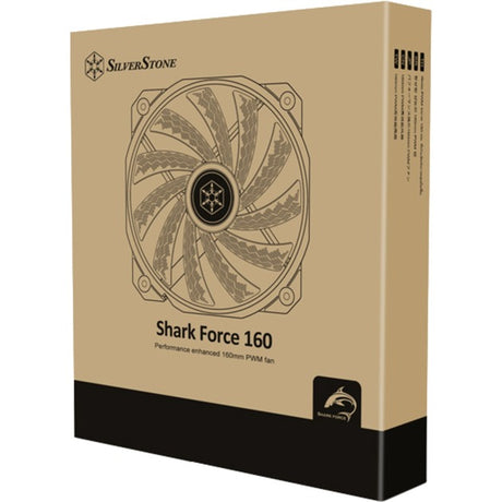 Silverstone Shark Force 160 ventilador de caja (negro, 160 x 160 x 27 mm, pwm)