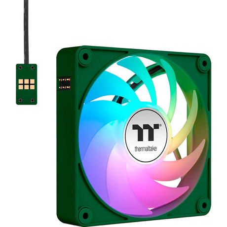 Thermaltake ct120 ex argb sync ventilador de refrigeración para pc racing verde (paquete de 3 ventiladores) ventiladores de caja (verde, 3 piezas, 120 x 120 x 25 mm, pwm)