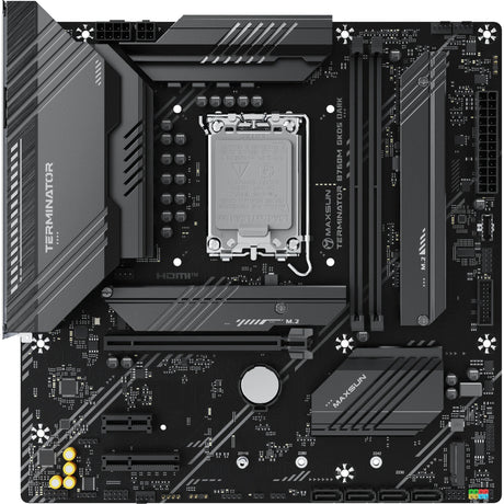 Placa base Maxsun MS-Terminator B760M GKD5 Dark Socket 1700 (negro, RAID, 2,5 GB-LAN, Sonido, µATX)