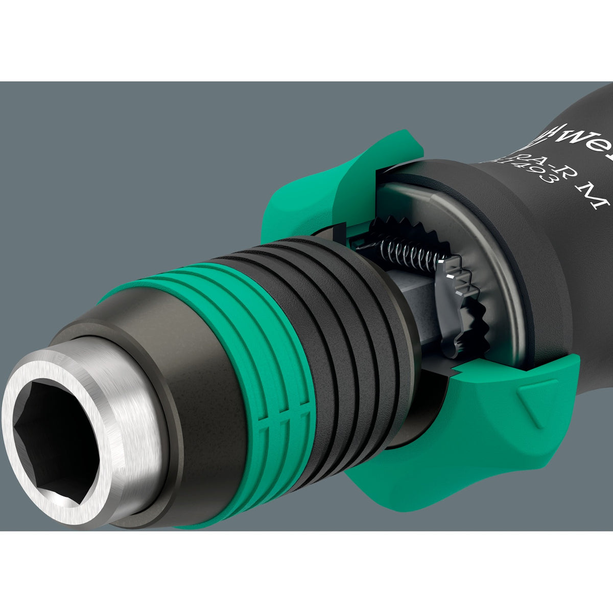 Wera kraftform kompakt 838 ra-r m set 1 juego de puntas (negro verde, 15 piezas)