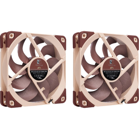 Ventiladores de caja Noctua nf-a12x25 g2 pwm sx2-pp (marrón, 2 piezas, 120 x 120 x 25 mm)