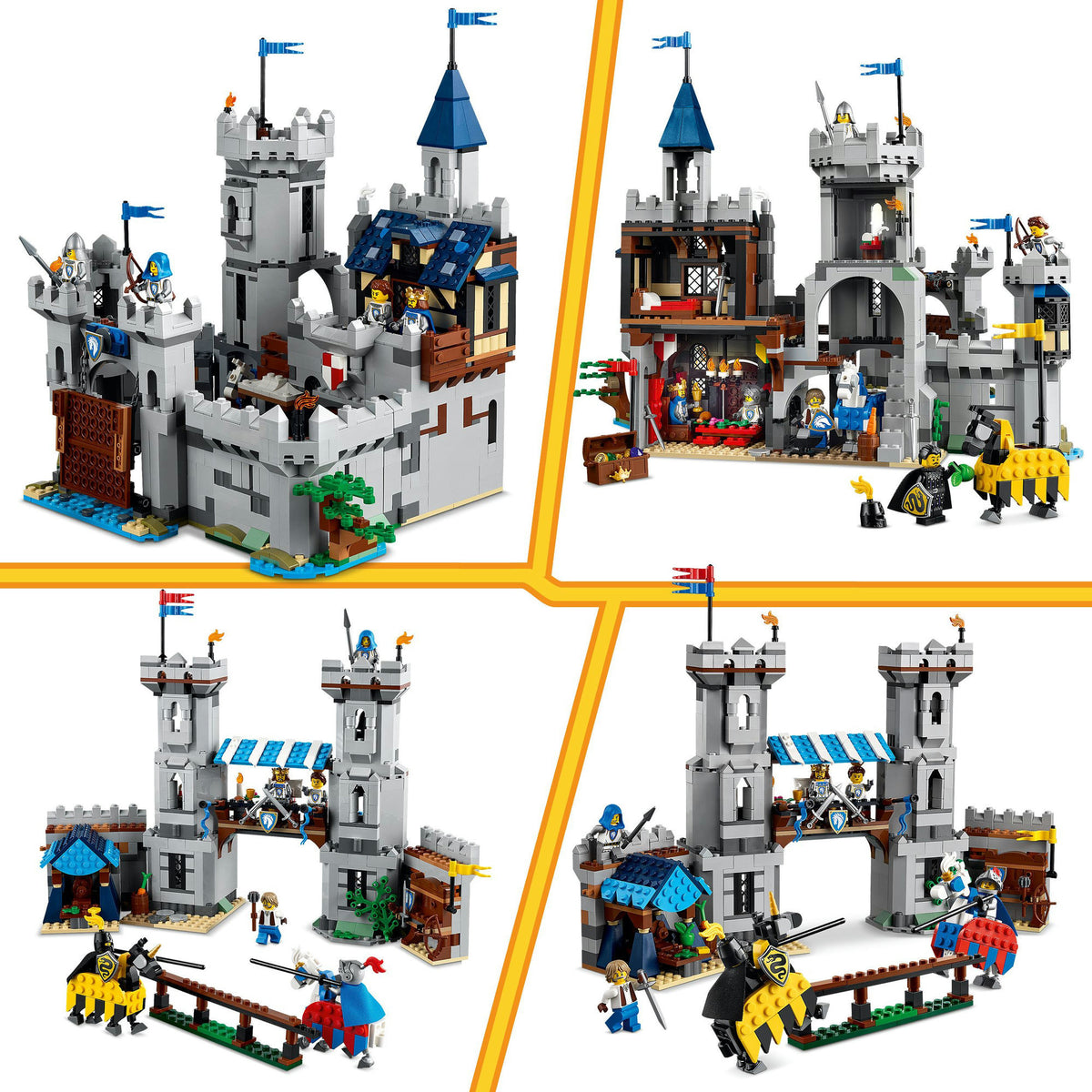 Castillo medieval 3 en 1 creador de Lego® con caballeros a caballo - 31168