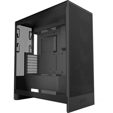 Carcasa midi tower nzxt h7 flow (2024) (negro | 2x USB-A | 1x USB-C | vidrio templado)