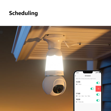 Cámara de seguridad Imou bulb cam 2k (blanca, rosca universal e26 e27)