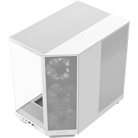 Carcasa midi tower nzxt h6 flow rgb (blanco | 2x usb-a | 1x usb-c | rgb | vidrio templado)