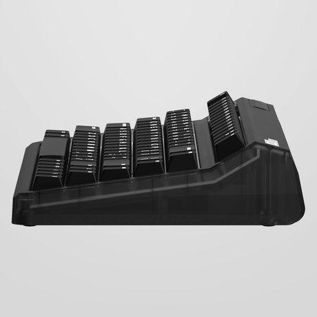 Teclado mecánico inalámbrico Iqunix og80 dark side (negro, diseño estadounidense (qwerty), marrón gateron, 80% (tkl), leds rgb, intercambiable en caliente, pbt, 2,4 ghz | bluetooth 5.1 | usb-c)