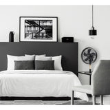 Ventilador de mesa Bestron dft35wb (color madera negro, ø 35 cm)