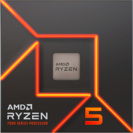 Procesador AMD Ryzen 5 7400, 3,7 GHz (4,7 GHz Turbo Boost) con zócalo AM5 (desbloqueado, en caja)