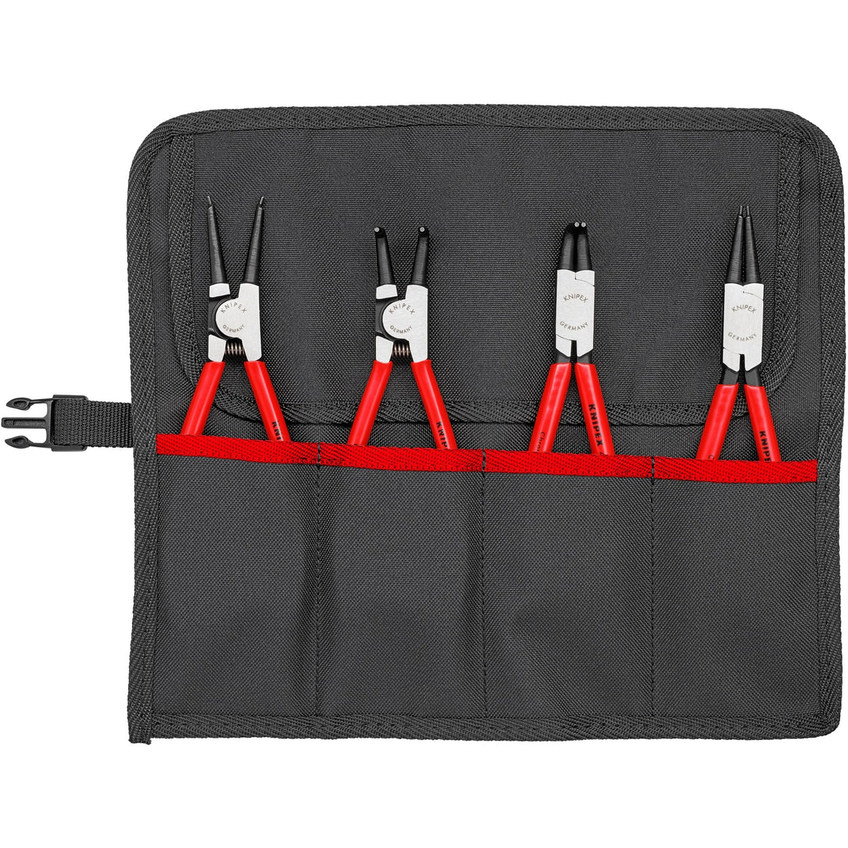 Juego de alicates para arandelas Knipex 001956 (rojo negro, 4 piezas)