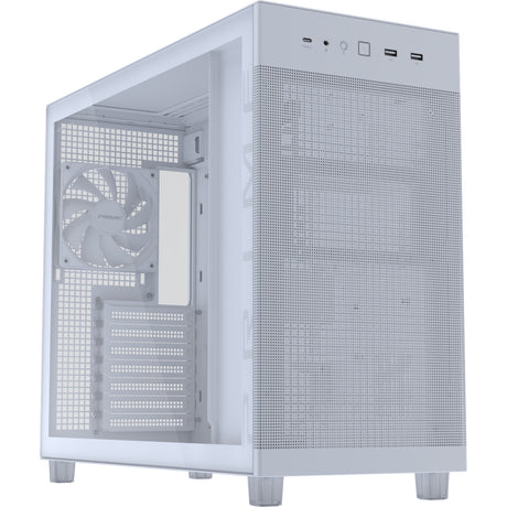 Asus Prime Ap303 - Carcasa Midi Tower con panel de vidrio templado (Blanco | 2x USB-A | 1x USB-C | Vidrio templado)