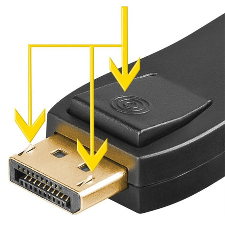 Adaptador Goobay displayport > hdmi (negro, pasivo, chapado en oro)