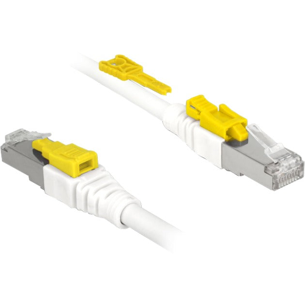 Delock cable de conexión rj-45 seguro con cat.6a (blanco, 85333, 3 metros)