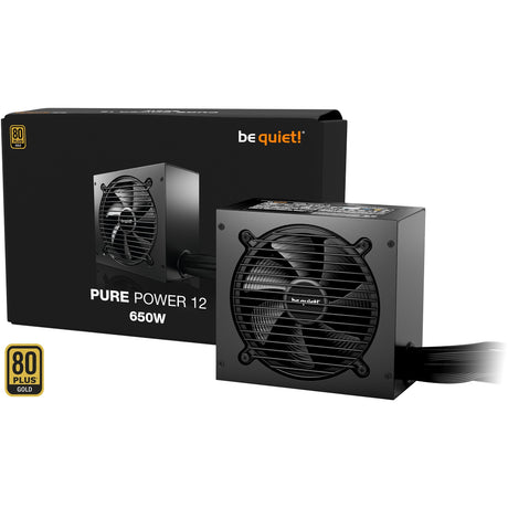 ¡Tranquilizarse! fuente de alimentación pure power 12 650 vatios (negro, 2x pcie)
