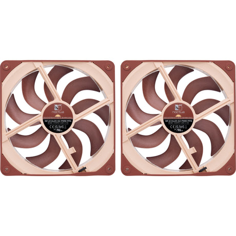 Ventiladores de caja Noctua nf-a14x25 g2 pwm sx2-pp (marrón, 2 piezas, 140 x 140 x 25 mm)