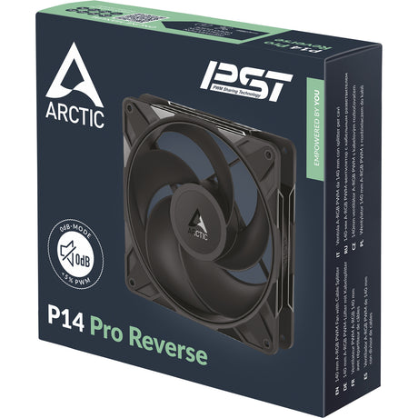 Ventilador de caja inversa Arctic p14 pro (negro, 140 x 140 x 30 mm, pwm)