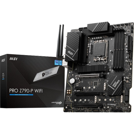 Placa base Msi Pro Z790-P WiFi Socket 1700 (negra, RAID, 2,5 GB-LAN, WiFi 6e, BT, Sonido, ATX)