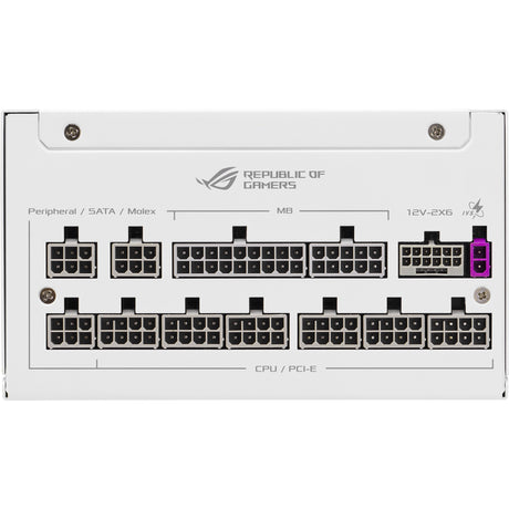 Fuente de alimentación modular asus rog strix platinum white edition de 1000 vatios (blanca, 1x 12v-2x6, 4x pcie)