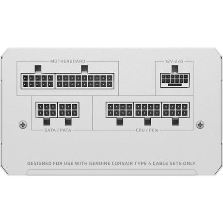 Corsair rm850e (2025) fuente de alimentación modular blanca de 850 vatios (blanca, 1x 12v-2x6, 2x pcie)