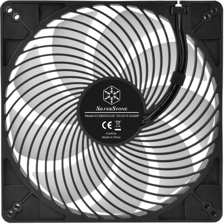 Silverstone air penetrator 184i argb ventilador de caja (negro, 180 x 180 x 32 mm, pwm)