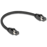 Delock cable de red s ftp, rj-45 con cat.8.1 (negro, 0,25 metros)