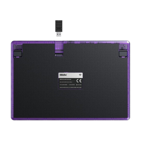 Controlador arcade 8bitdo - edición exclusiva de color púrpura transparente (púrpura transparente, USB Bluetooth de 2,4 GHz, Nintendo Switch 1 + 2, PC)