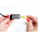 Adaptador Verbatim USB 3.2 gen 1, USB-C > RJ-45 (negro plateado, 10 cm, LAN gigabit 10 100 1000 mbit s)