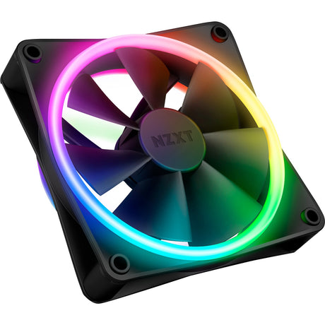 Nzxt f120 rgb duo ventilador de caja (negro, 120 x 120 x 25 mm, pwm, sin controlador)