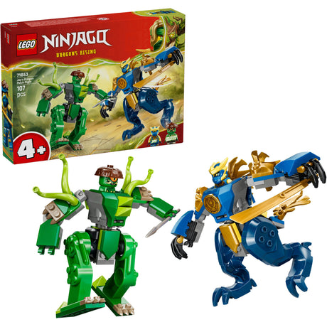 Lego ® ninjago® - batalla mecánica del dragón de jay - robot de juguete - juego con 2 minifiguras - 71853