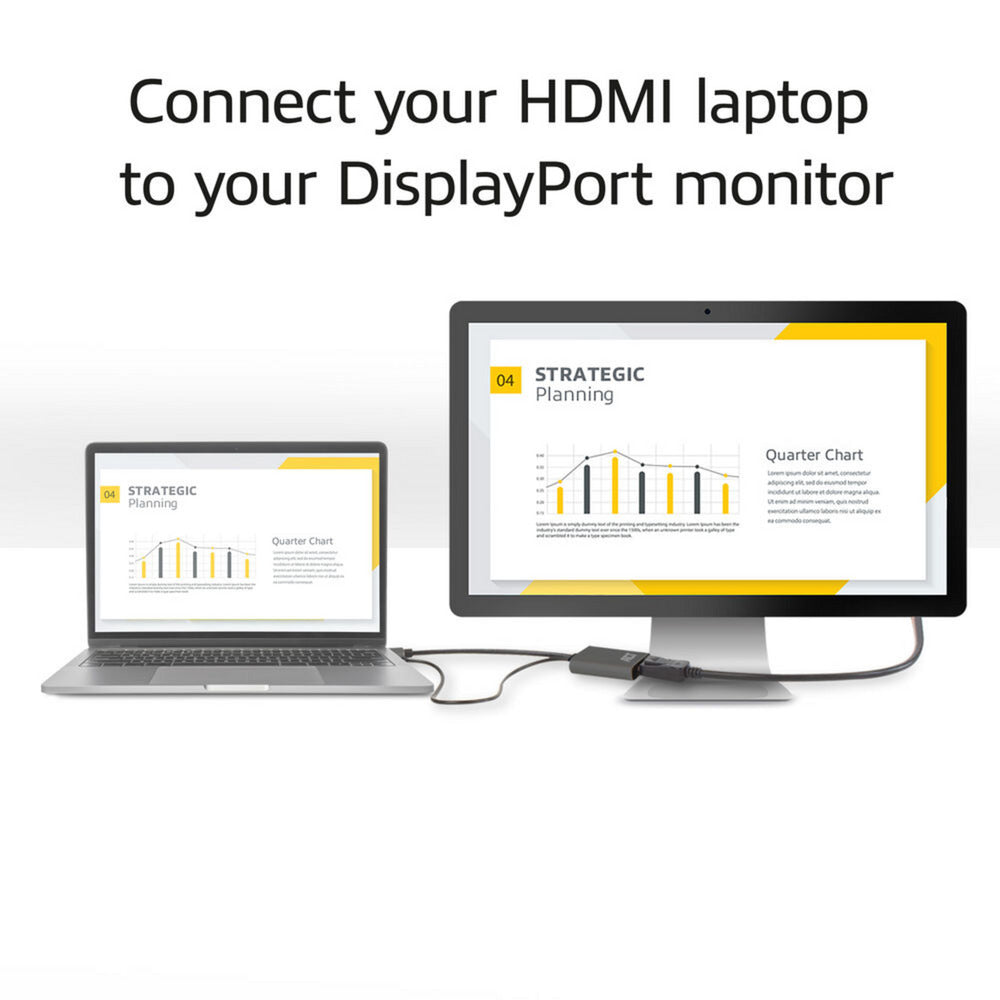 Act conectividad adaptador hdmi a displayport, 4k@60hz (negro)