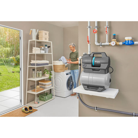 Bomba de agua a presión Gardena 3900 silenciosa (gris turquesa, 09066-20, 650 w, 4,3 bar)
