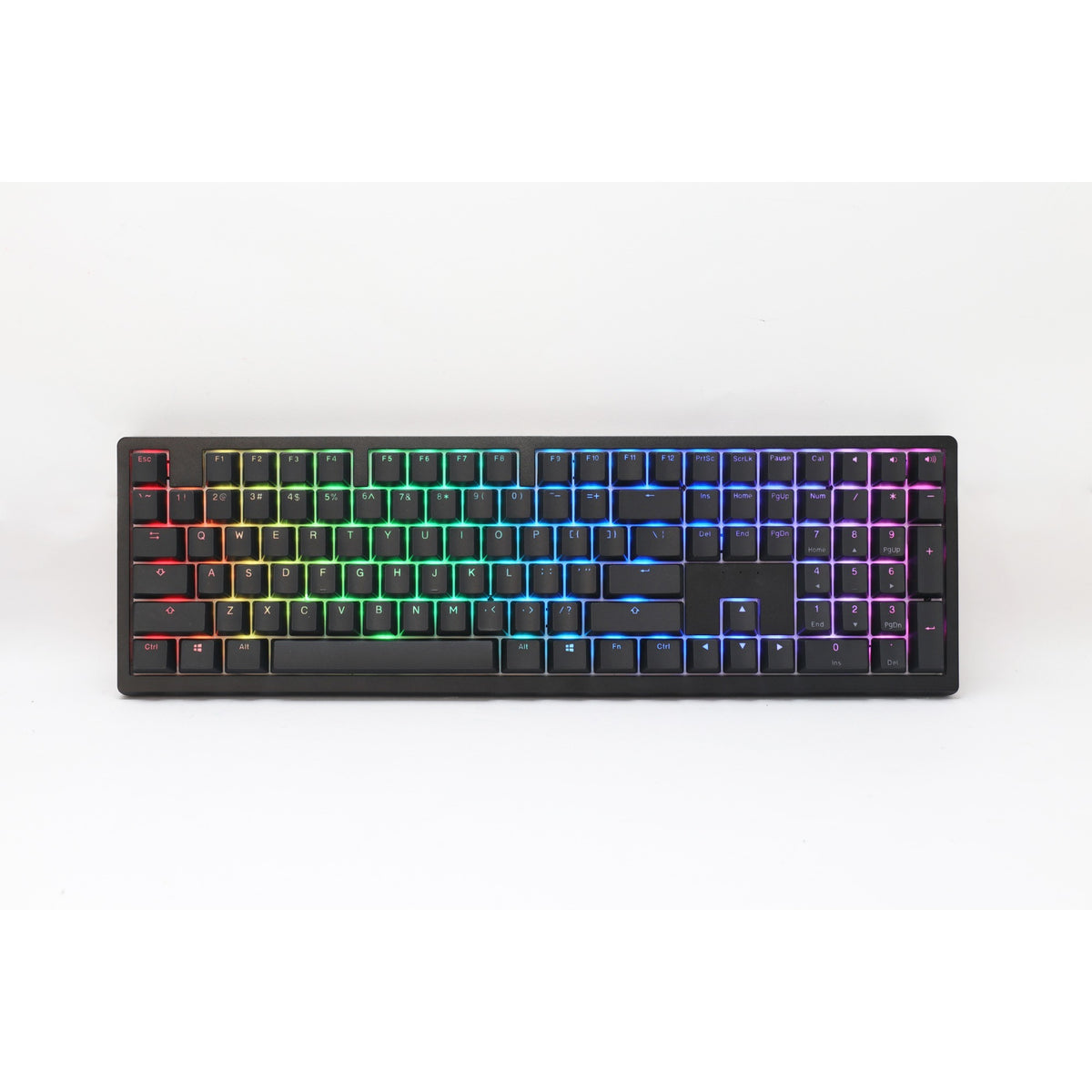 Teclado mecánico para juegos Ducky zero 6108 classic black rgb (negro, diseño estadounidense (qwerty), cherry mx2a blue, 100%, leds rgb, pbt de doble disparo, intercambio en caliente, 2,4 ghz | bluetooth | usb-c)