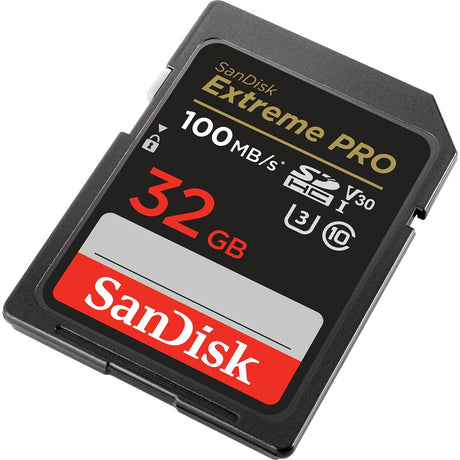 Tarjeta de memoria Sandisk Extreme Pro SDHC 32 GB (negra, UHS-I, Clase 10, U3, V30)