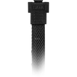 Cable con funda Sharkoon sata iii 90° (negro, 0,6 metros)