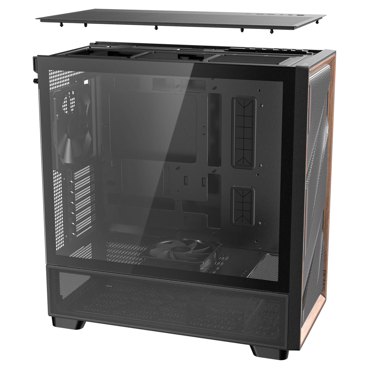 Carcasa Antec Flux Midi Tower (negro | 2x USB-A | 1x USB-C | vidrio templado)