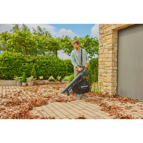 Aspirador gardena - soplador powerjet recogedor de hojas aspirador soplador de hojas (gris negro, batería y cargador no incluidos)