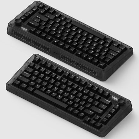Teclado mecánico inalámbrico Iqunix zx75 dark side (negro, diseño estadounidense (qwerty), marrón cereza mx, 75%, leds rgb, intercambiable en caliente, pbt de doble disparo, 2,4 ghz | bluetooth 5.1 | usb-c)