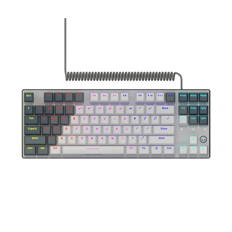 Teclado mecánico para juegos Lorgar azar 514tkl rgb (blanco, diseño estadounidense (qwerty), logar dream, 80% (tkl), rgb)