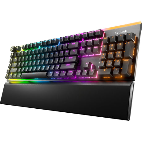 ¡Tranquilizarse! teclado mecánico para juegos rgb táctil silencioso con montaje ligero (negro, diseño estadounidense (qwerty), táctil silencioso, 100%, argb, teclas de doble disparo pbt)