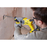 Stanley Fatmax V20 Kit combinado de taladro percutor inalámbrico sin escobillas de 18 V (amarillo negro, SDS+, 2 baterías y cargador incluidos, con estuche)