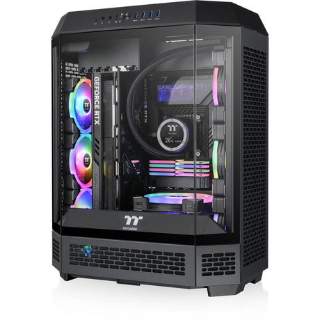 Carcasa de torre midi Thermaltake the tower 600 (negro | 4x USB-A | 1x USB-C | vidrio templado)