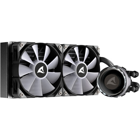Sharkoon s80 rgb refrigeración por agua (negro, conector de ventilador pwm de 4 pines)
