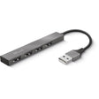 Trust halyx mini concentrador USB de aluminio de 4 puertos Concentrador USB (aluminio)