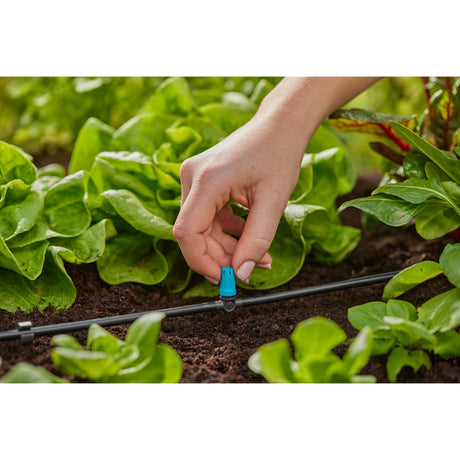 Aspersor Gardena para áreas pequeñas (negro turquesa)