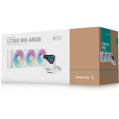 Deepcool lt360 argb refrigeración por agua (blanco, conector de ventilador pwm de 4 pines)