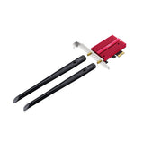 Adaptador WLAN Cudy AX5400 Wi-Fi 6e Bluetooth 5.3 PCI-E (rojo)