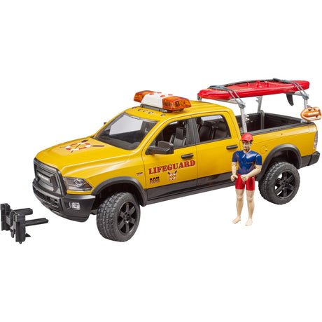Bruder dodge ram 2500 coche de brigada de rescate con vehículo modelo salvavidas (02506)