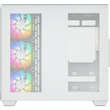 Carcasa Xyz pc gear tesseract x midi tower (blanca | 2x USB-A | 1x USB-C | vidrio templado)