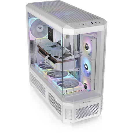 Thermaltake view 600 tg snow big tower carcasa (blanco | 2x USB-A | 1x USB-C | vidrio templado)