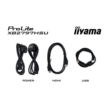 Monitor Iiyama prolite xb2797hsu-b1 27 (negro, 120 Hz, HDMI, display port, USB-C, audio)